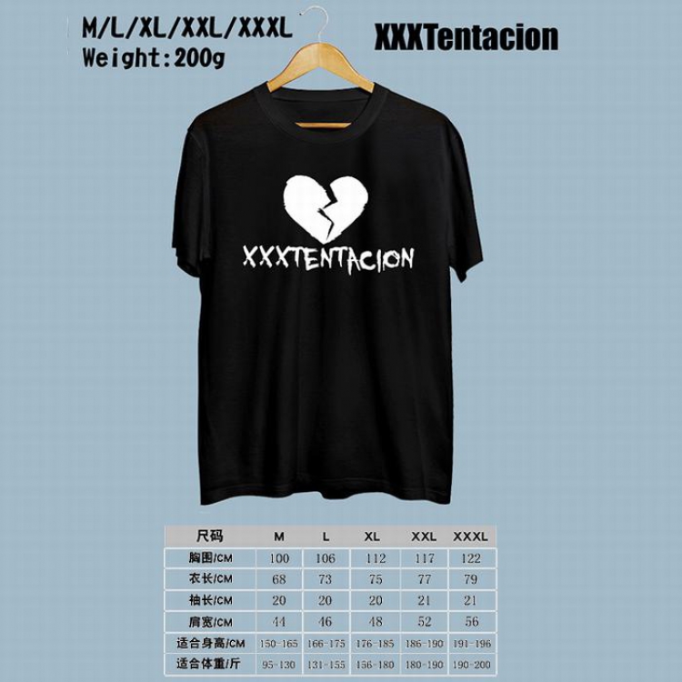 XXXTentacion Printed round neck short-sleeved T-shirt M-L-XL-XXL-XXXL