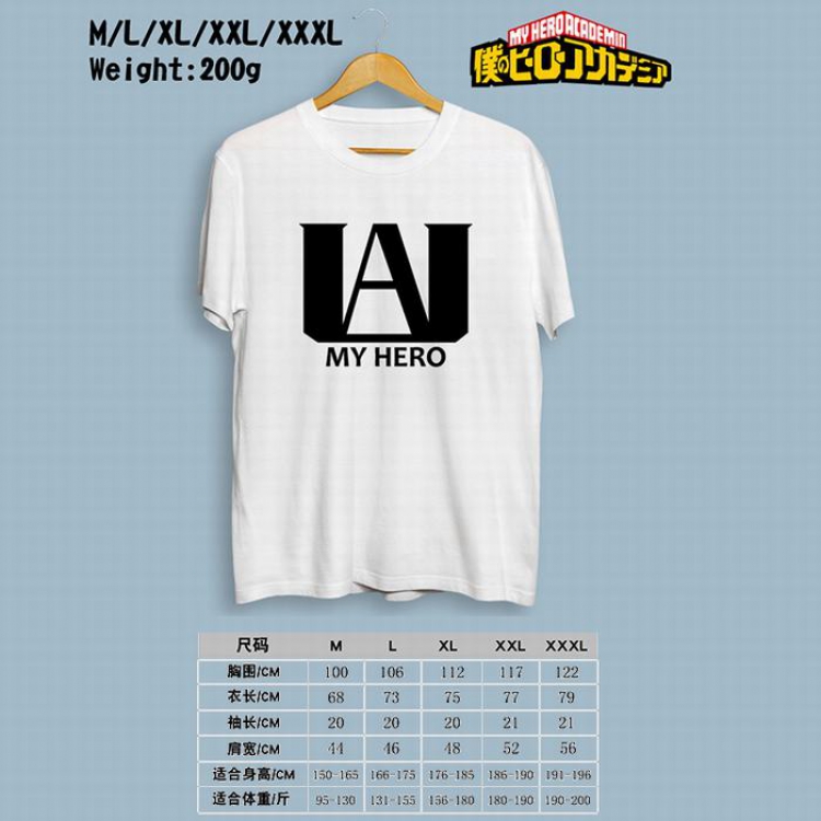 My Hero Academia Printed round neck short-sleeved T-shirt M-L-XL-XXL-XXXL Style 1