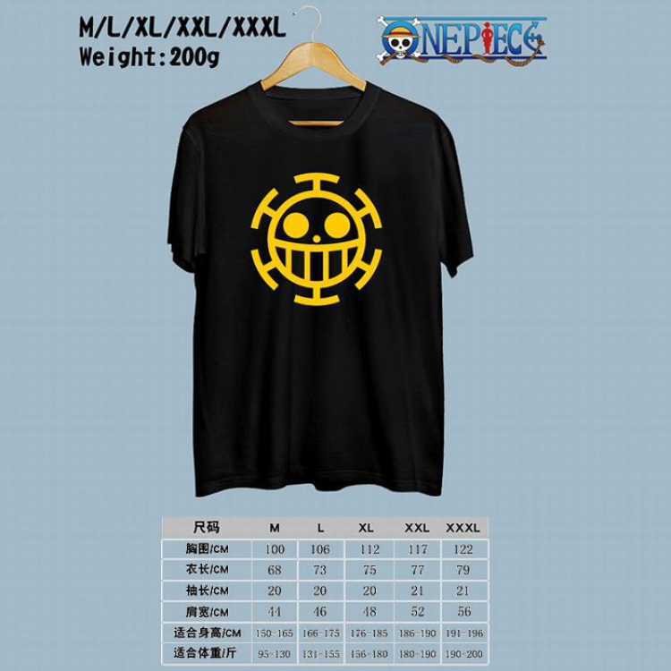 One Piece Printed round neck short-sleeved T-shirt M-L-XL-XXL-XXXL Style B