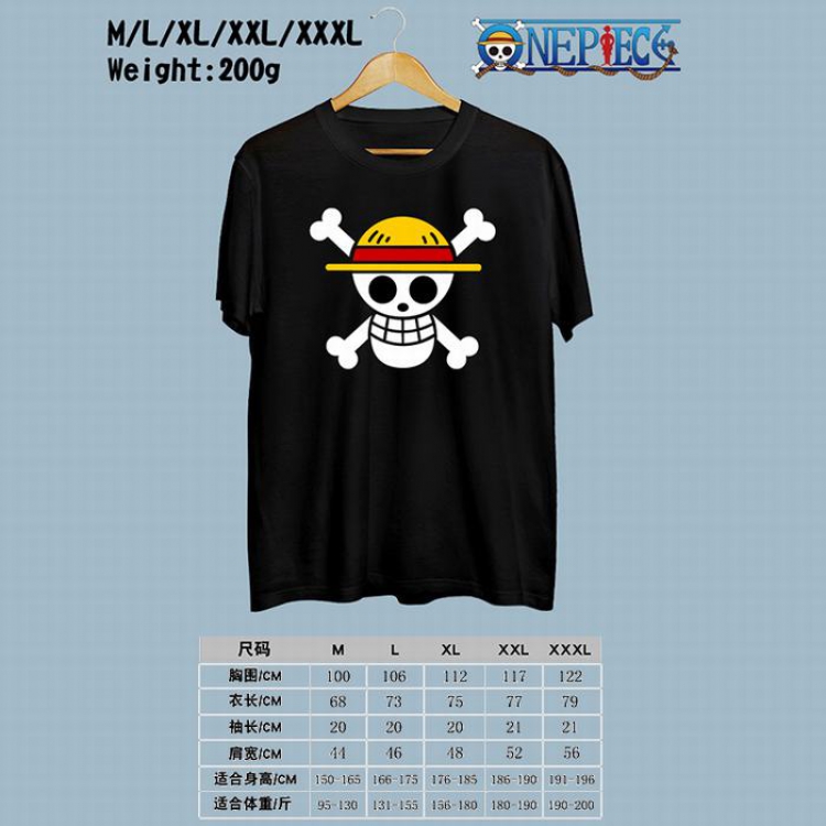 One Piece Printed round neck short-sleeved T-shirt M-L-XL-XXL-XXXL Style A