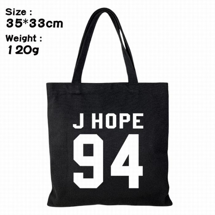 BTS Canvas shopping bag shoulder bag Tote bag 35X33CM 120G Style E