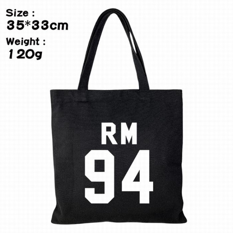 BTS Canvas shopping bag shoulder bag Tote bag 35X33CM 120G Style D