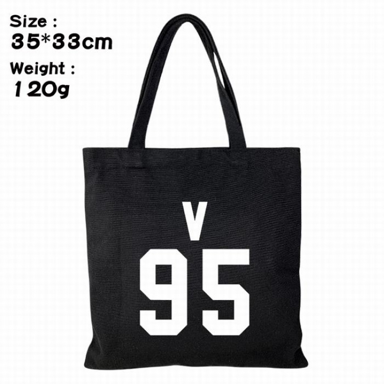 BTS Canvas shopping bag shoulder bag Tote bag 35X33CM 120G Style B