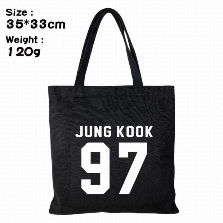 BTS Canvas shopping bag shoulder bag Tote bag 35X33CM 120G Style A