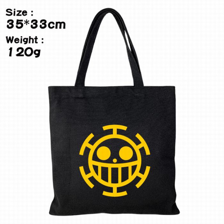One Piece Canvas shopping bag shoulder bag Tote bag 35X33CM 120G Style B