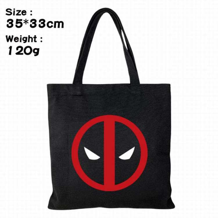 Deadpool Canvas shopping bag shoulder bag Tote bag 35X33CM 120G Style 1