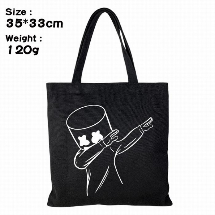 American mystery DJ Canvas shopping bag shoulder bag Tote bag 35X33CM 120G Style 2