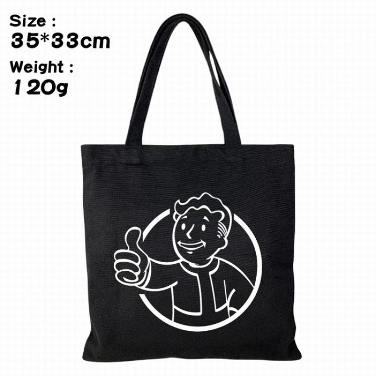 Fallout Canvas shopping bag shoulder bag Tote bag 35X33CM 120G Style 1