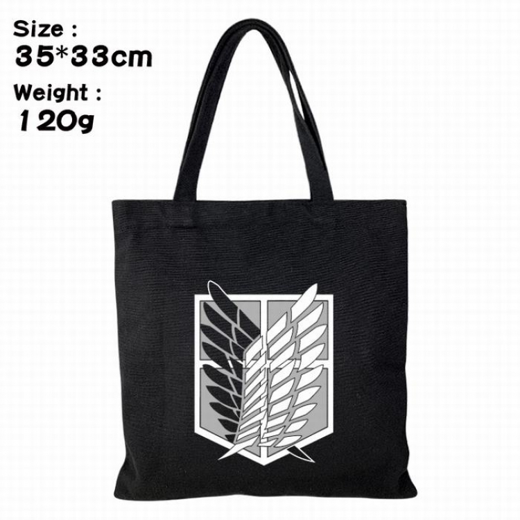 Shingeki no Kyojin Canvas shopping bag shoulder bag Tote bag 35X33CM 120G Style 1