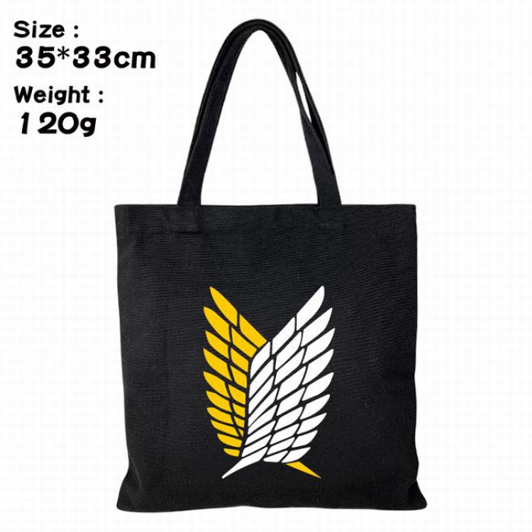 Shingeki no Kyojin Canvas shopping bag shoulder bag Tote bag 35X33CM 120G Style 3
