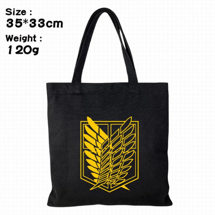 Shingeki no Kyojin Canvas shopping bag shoulder bag Tote bag 35X33CM 120G Style 2