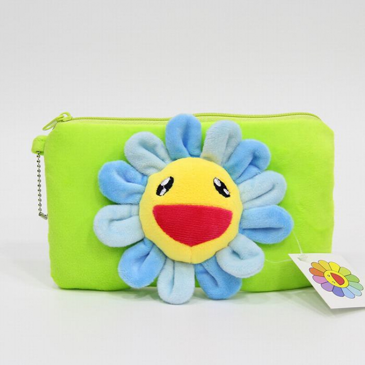 Sun flower Cartoon plush clutch bag 20X12CM 0.05KG Style B