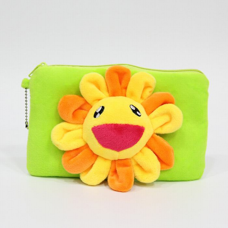 Sun flower Cartoon plush clutch bag 20X12CM 0.05KG Style C