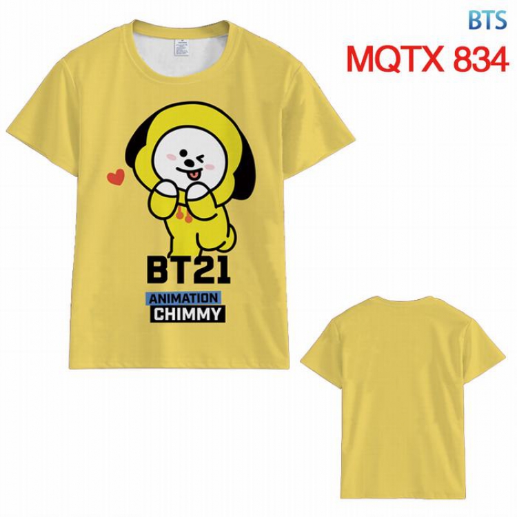 BTS BT21 Full color printed short sleeve t-shirt 10 sizes from XXS to 5XL MQTX834