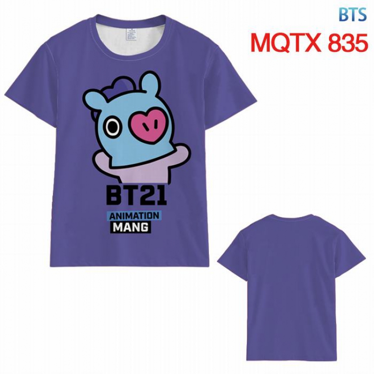 BTS BT21 Full color printed short sleeve t-shirt 10 sizes from XXS to 5XL MQTX835