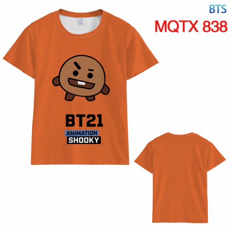 BTS BT21 Full color printed short sleeve t-shirt 10 sizes from XXS to 5XL MQTX838