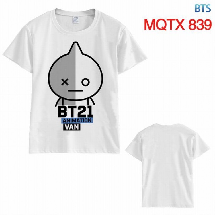 BTS BT21 Full color printed short sleeve t-shirt 10 sizes from XXS to 5XL MQTX839