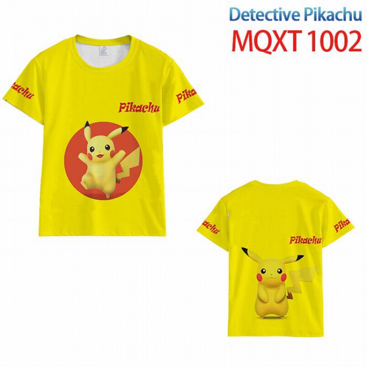 Detective Pikachu Full color printed short sleeve t-shirt 10 sizes from XXS to 5XL MQTX1002