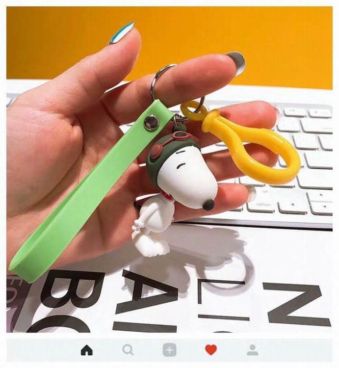 Snoopys Story Cartoon creativity cute OPP bag Keychain pendant Style B