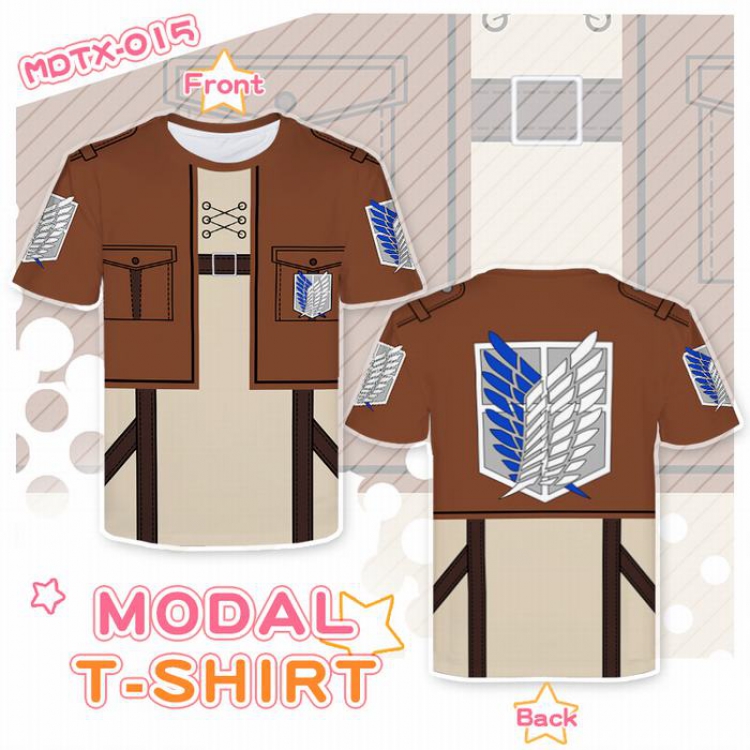 Shingeki no Kyojin Full color modal T-shirt short sleeve XS-5XL MDTX015