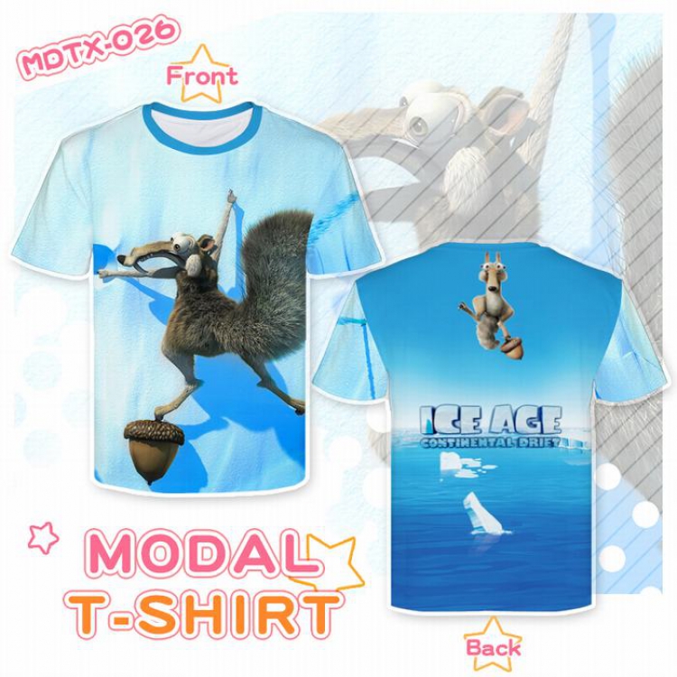 Ice Age Full color modal T-shirt short sleeve XS-5XL MDTX026