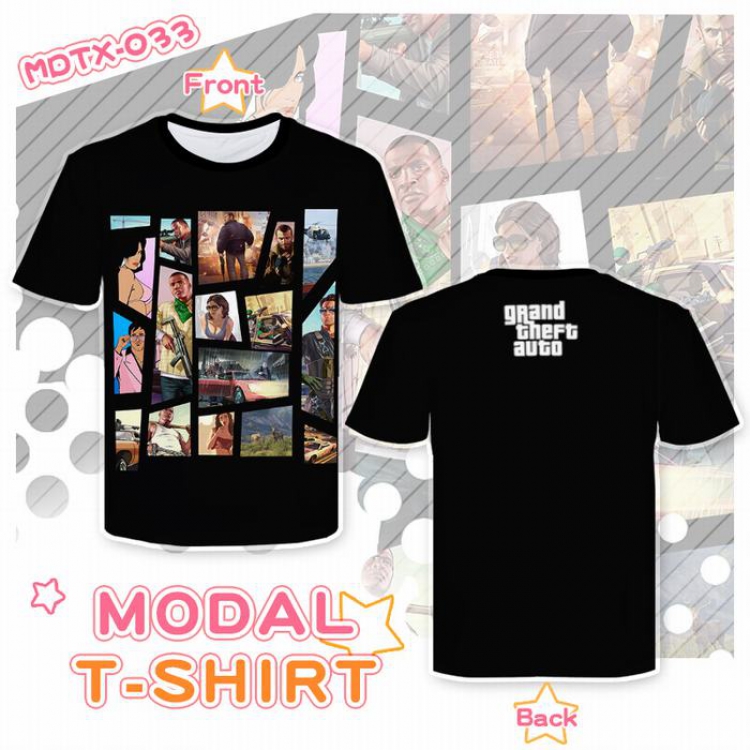 Grand Theft Auto Full color modal T-shirt short sleeve XS-5XL MDTX033