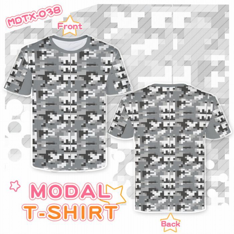 Personality Full color modal T-shirt short sleeve XS-5XL MDTX038