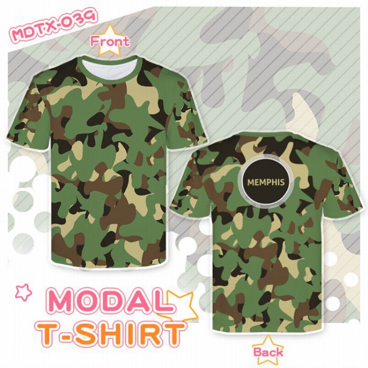 Personality Full color modal T-shirt short sleeve XS-5XL MDTX039