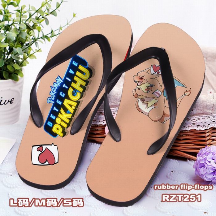 Detective Pikachu Cloth surface Flip-flops slipper S.M.L RZT251