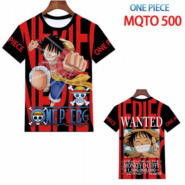 One Piece Full color printed short sleeve t-shirt 9 sizes from XXS to 4XL MQTO-500