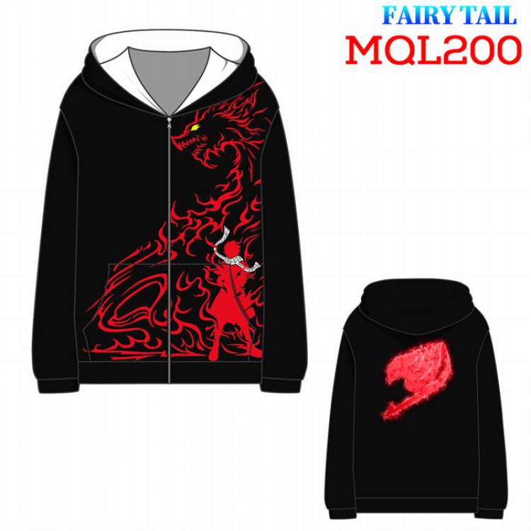 Fairy tail Full color zipper hooded Coat Hoodie M L XL XXL XXXL MQL200