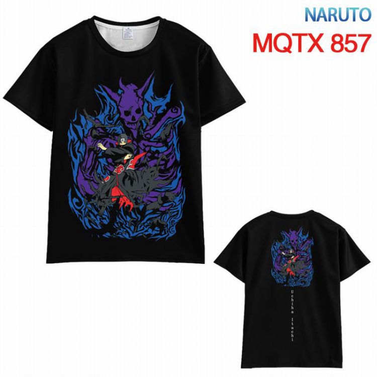 Naruto Full color printed short sleeve t-shirt 10 sizes from XXS to 5XL MQTX-857