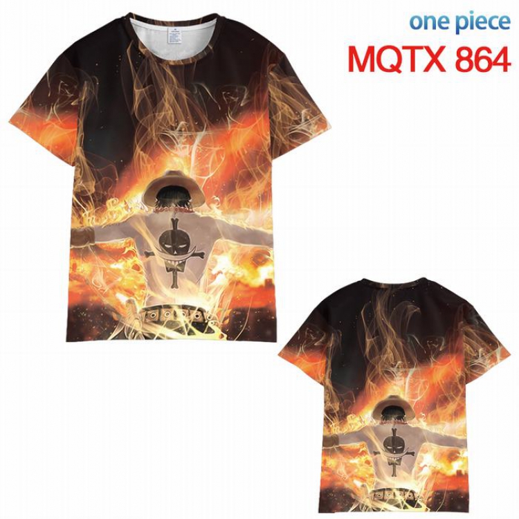 One Piece Full color printed short sleeve t-shirt 10 sizes from XXS to 5XL MQTX-864