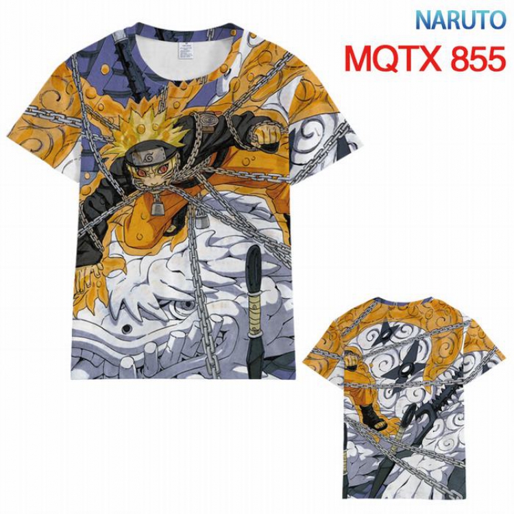 Naruto Full color printed short sleeve t-shirt 10 sizes from XXS to 5XL MQTX-855