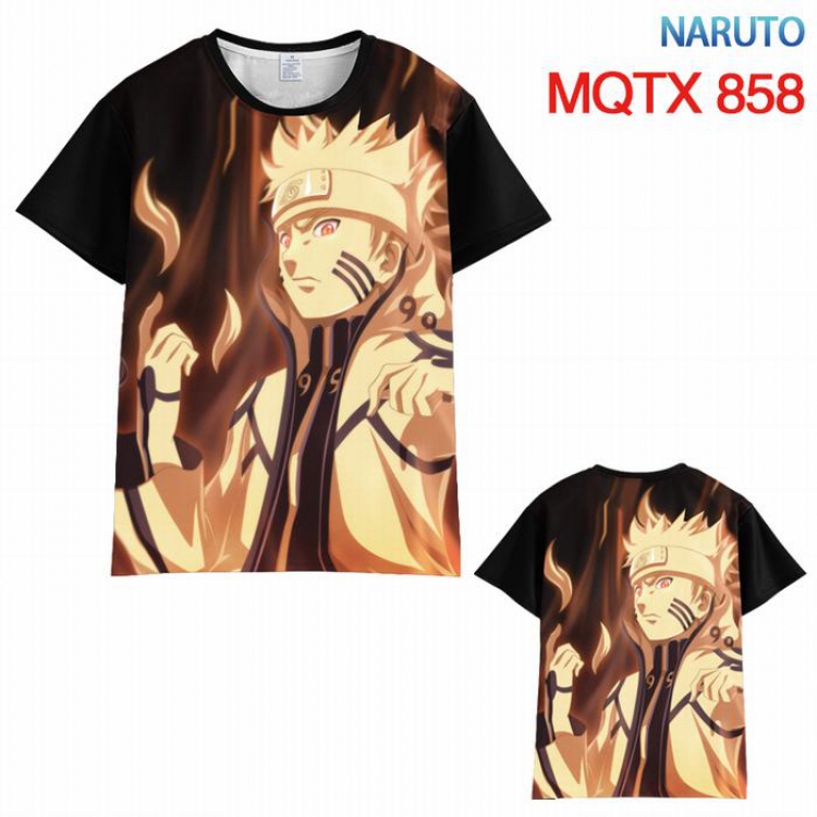 Naruto Full color printed short sleeve t-shirt 10 sizes from XXS to 5XL MQTX-858