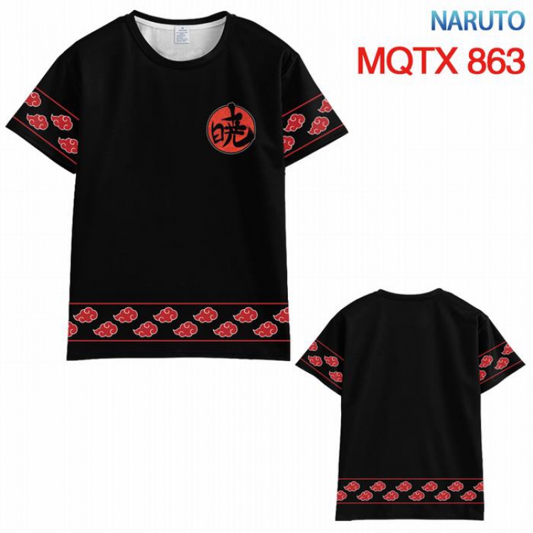 Naruto Full color printed short sleeve t-shirt 10 sizes from XXS to 5XL MQTX-863