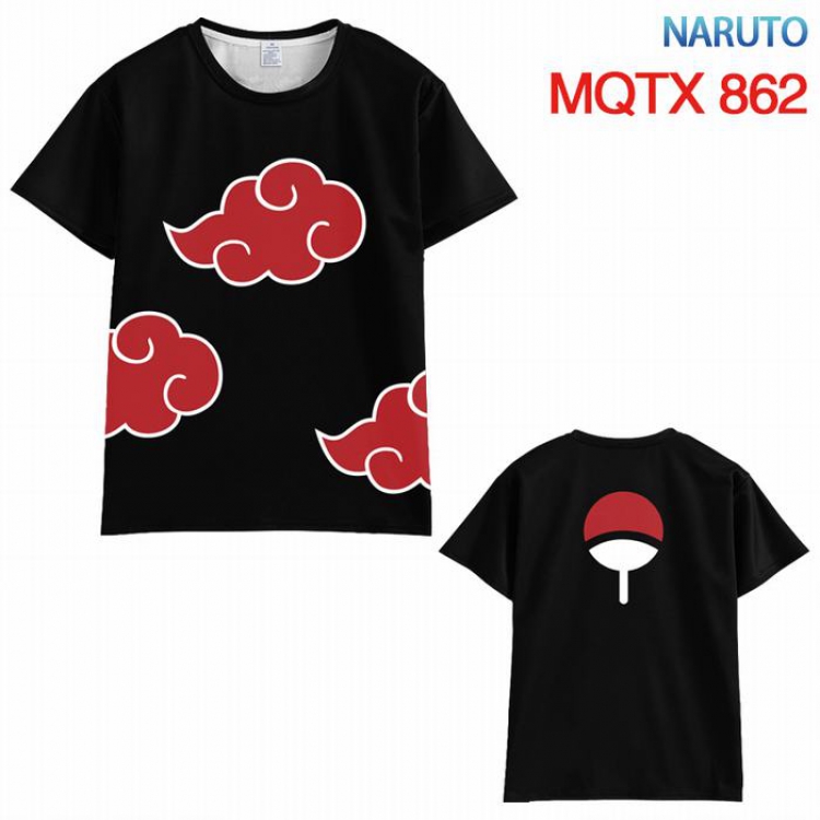 Naruto Full color printed short sleeve t-shirt 10 sizes from XXS to 5XL MQTX-862