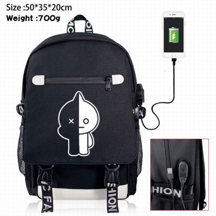 BTS BT21 Canvas Data line Backpack Bag 