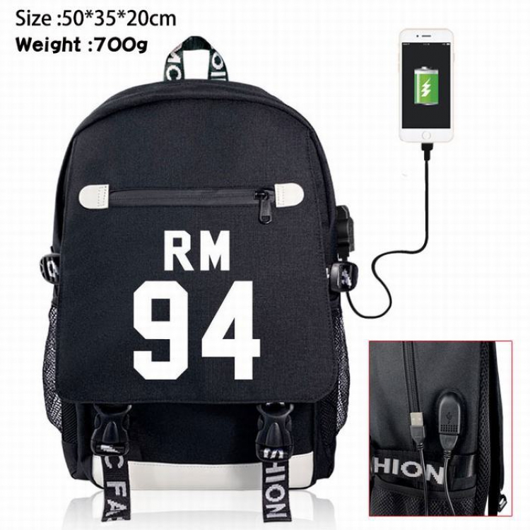 BTS Canvas Data line Backpack Bag 