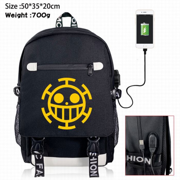 One Piece Canvas Data line Backpack Bag