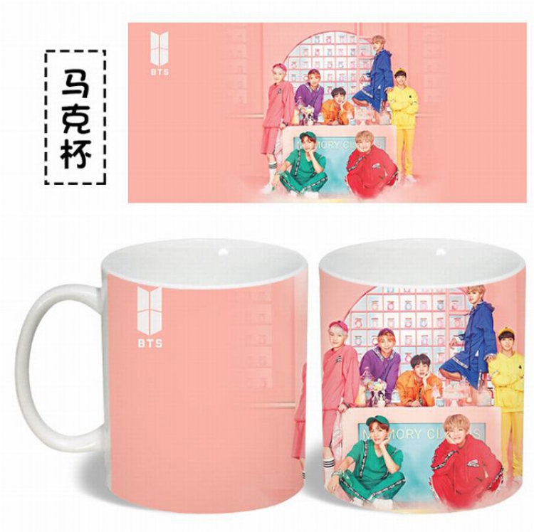 BTS white Discoloration Cup Mug Water cup