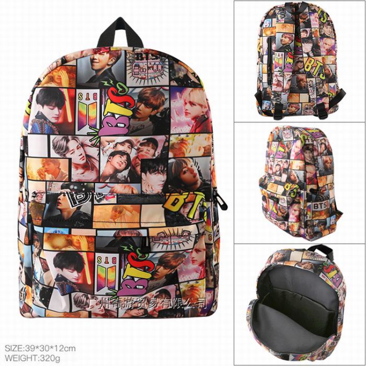 BTS Cotton imitation nylon composite waterproof fabric Backpack bag