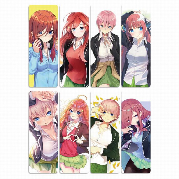 The Quintessential Quintuplets PVC Refined version Bookmark price for 5 set with 8 pcs a set Style B