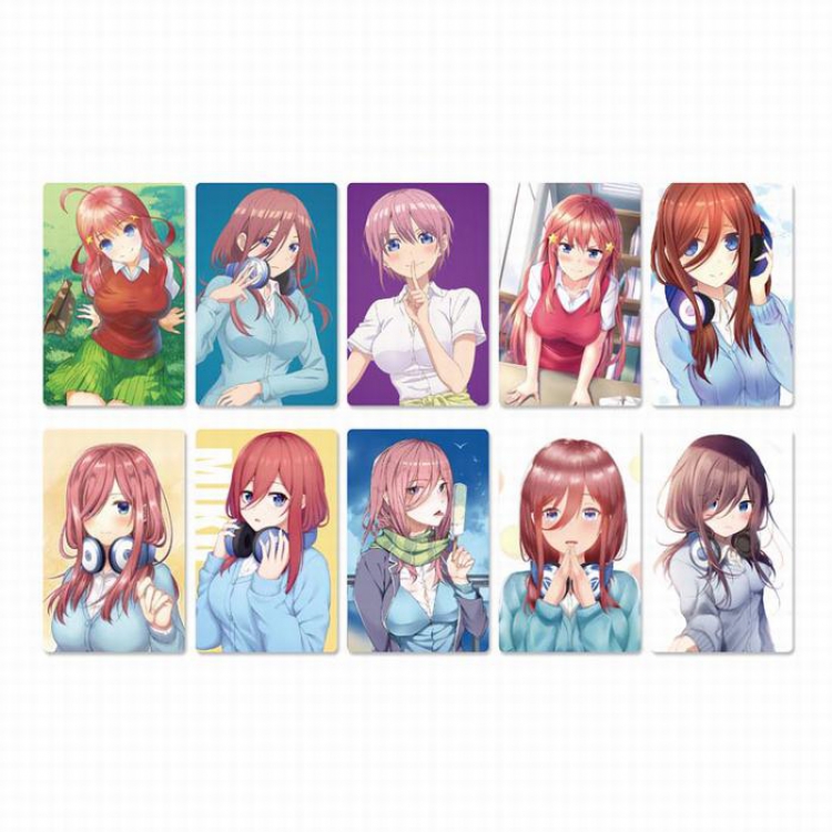 The Quintessential Quintuplets Card stickers price for 5 set with 10 pcs a set Style C