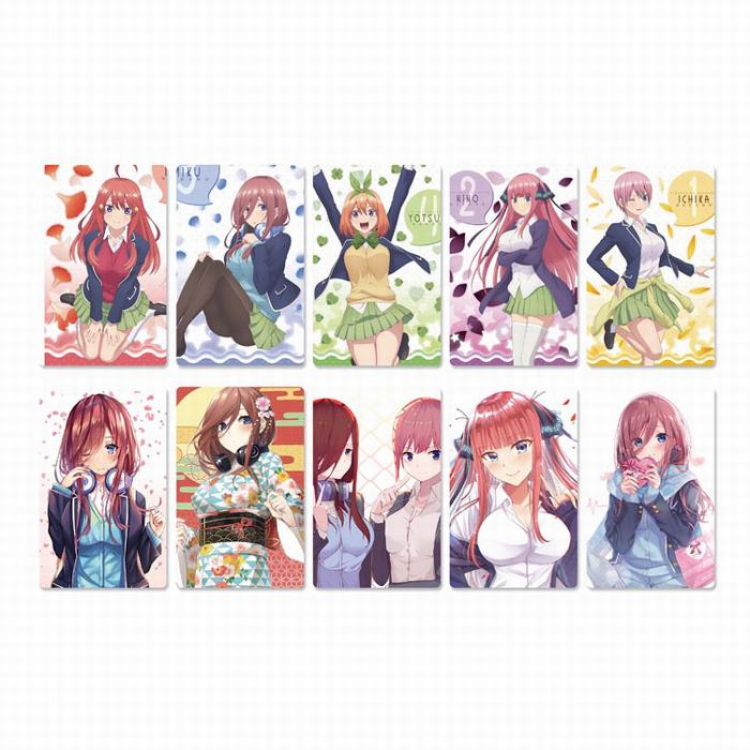 The Quintessential Quintuplets Card stickers price for 5 set with 10 pcs a set Style D