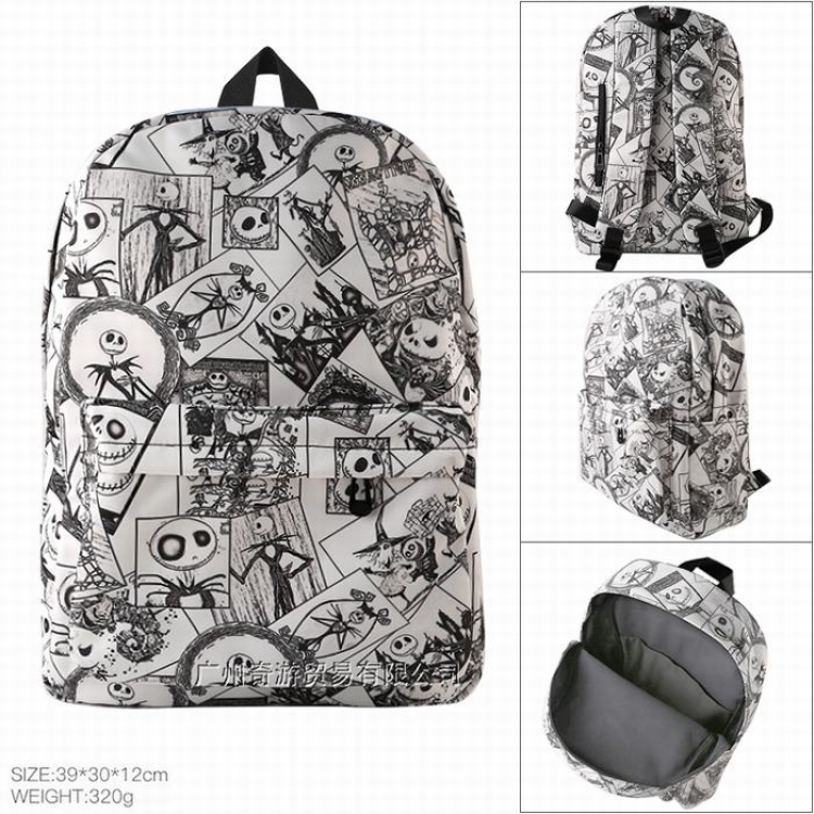 The Nightmare Before Christmas Cotton imitation nylon composite waterproof fabric Backpack bag