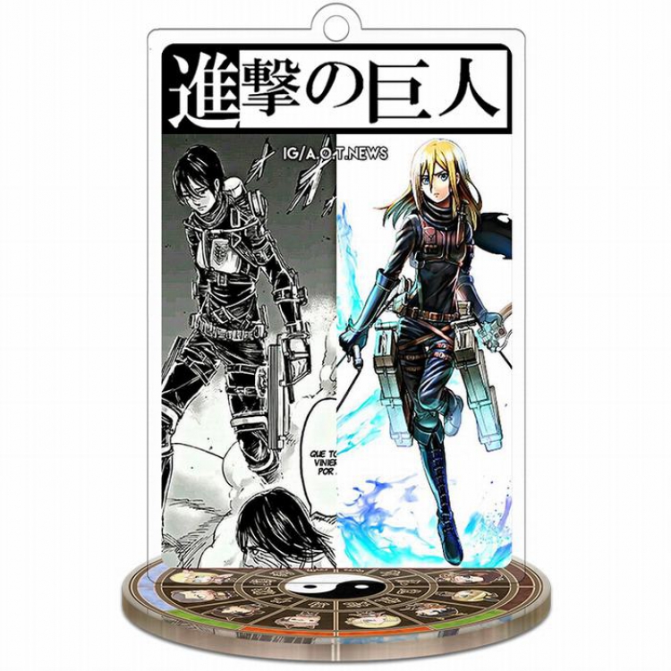 Shingeki no Kyojin Rectangular Small Standing Plates acrylic keychain pendant 9-10CM Style A