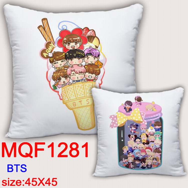 BTS Double-sided full color Pillow Cushion 45X45CM MQF1281