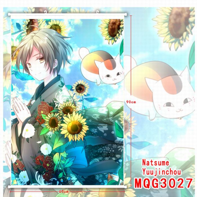 Natsume_Yuujintyou White Plastic rod Cloth painting Wall Scroll 60X90CM MQG3027