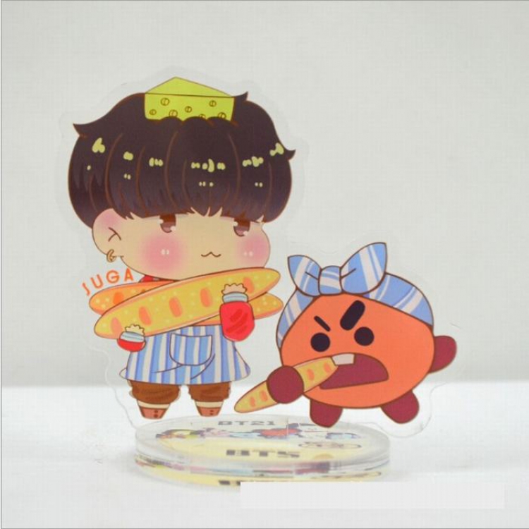 BTS BT21 Transparent acrylic Standing Plates With base Style A